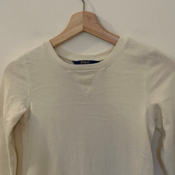 Ralph Lauren Sweatshirt Dress sz M (8-10) Sweater Dress with Waffle knit ruffles - Picture 4 of 8